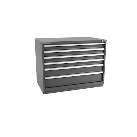 Champion Tool Storage Modular Drawer Cabinet, 6 Drawer, Dark Gray, Steel, 47 in W x 28-1/2 in D x 36 in H E15000601ILCFTB-DG